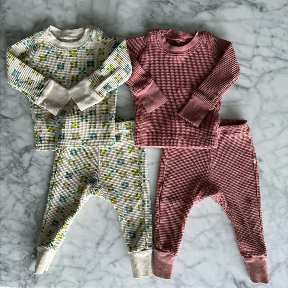 Noble Organic Cotton Waffle Knit Pajama Set